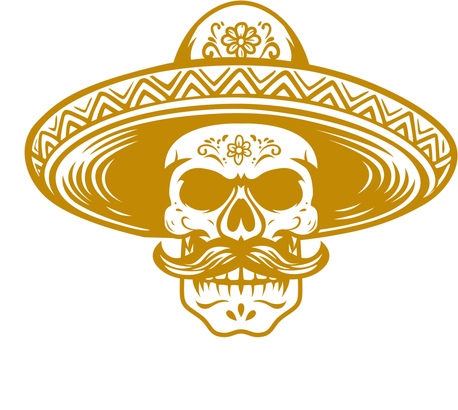 Muerto De Hambre Grill skull logo